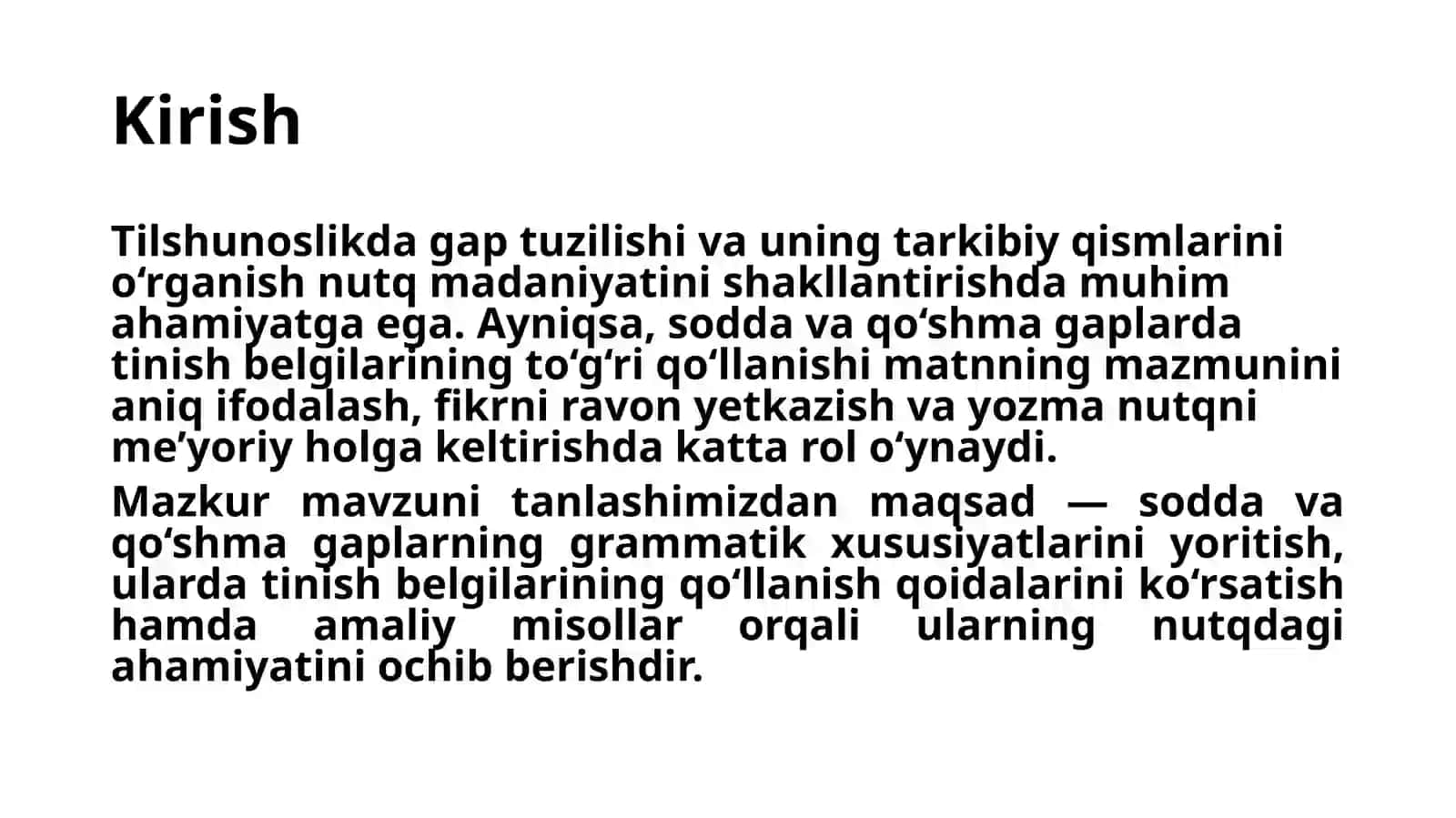 Tilshunoslikda gap tuzilishi va uning tarkibiy qismlarini o‘rganish 3