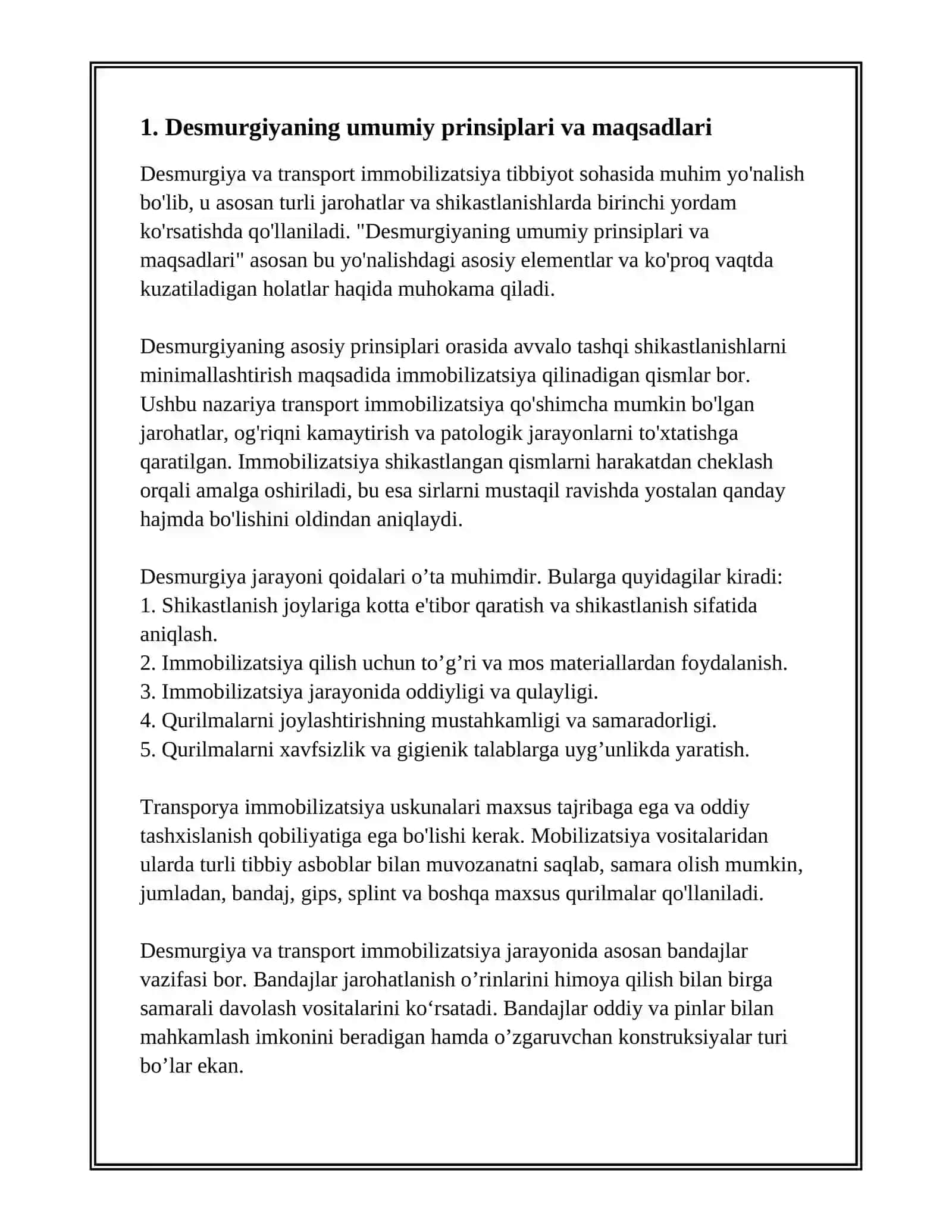 DESMURGIYA VA TRANSPORT IMMOBILIZATSIYA 3