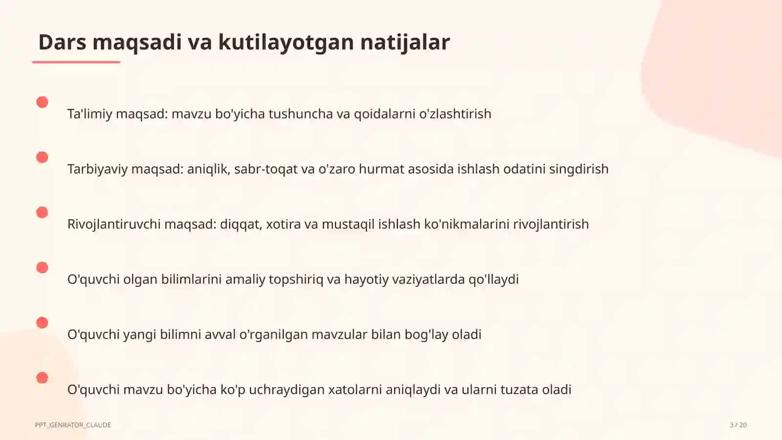 Tabaqalashtirilgan ta'lim: differensiatsiya 3