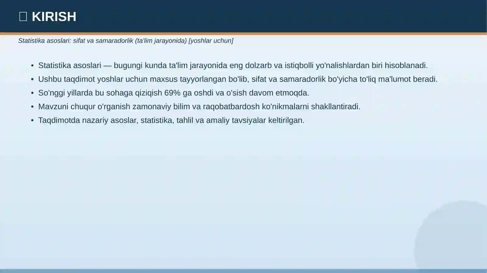 STATISTIKA ASOSLARI 3