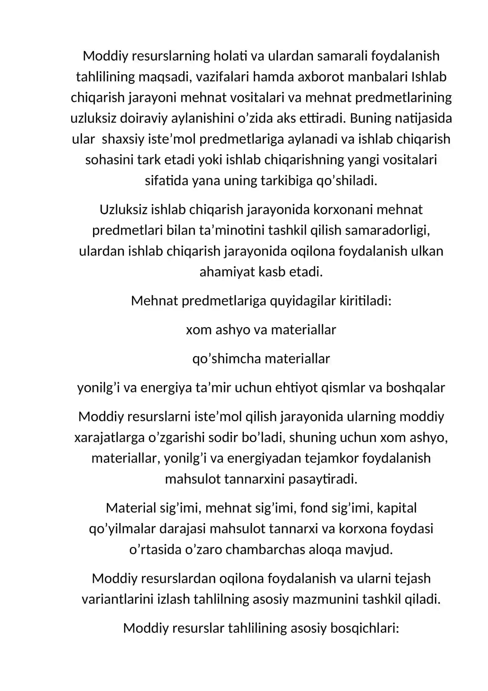 Sharipov Hasanning Iqtisodiy taxlil fanidan MUSTAQIL ISHI 3