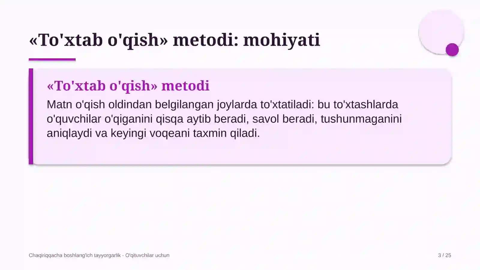 chaqiriqqacha boshlang'ich tayyorgarlik darslarida to'xtab o'qish metodidan foydalanish 5131 3