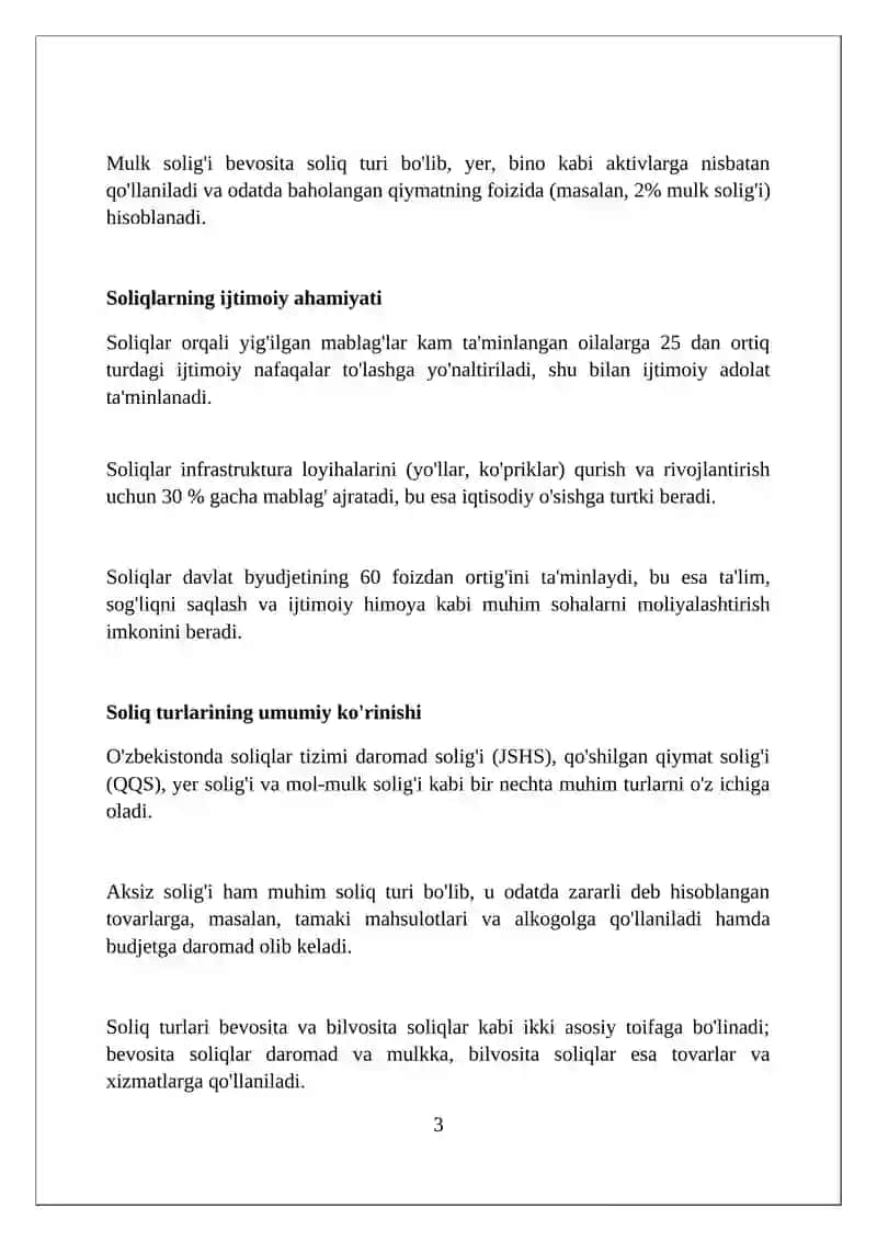 Soliq tizimi: turlari, prinsiplari va ahamiyati 3