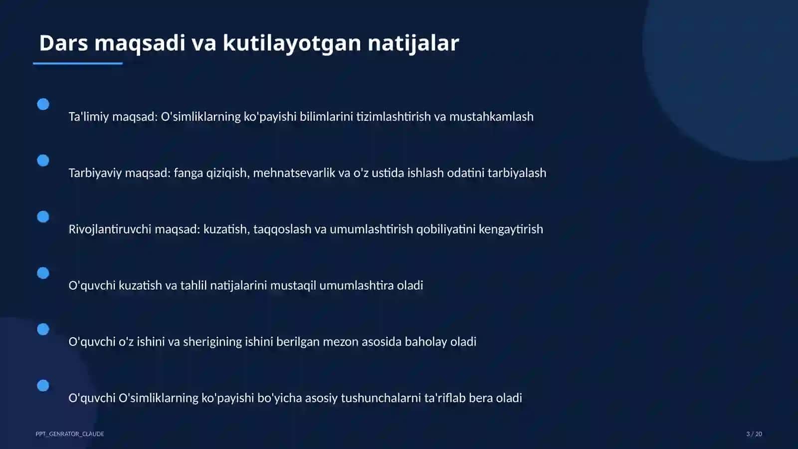 O'simliklarning ko'payishi (3-sinf) 3