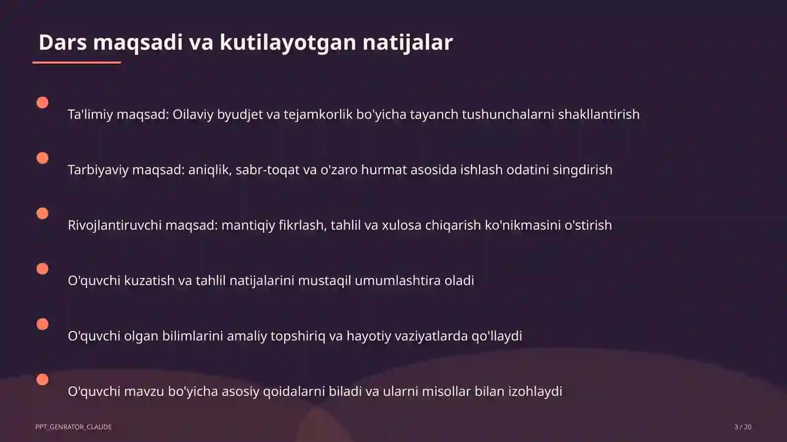 Oilaviy byudjet va tejamkorlik (9-sinf) 3