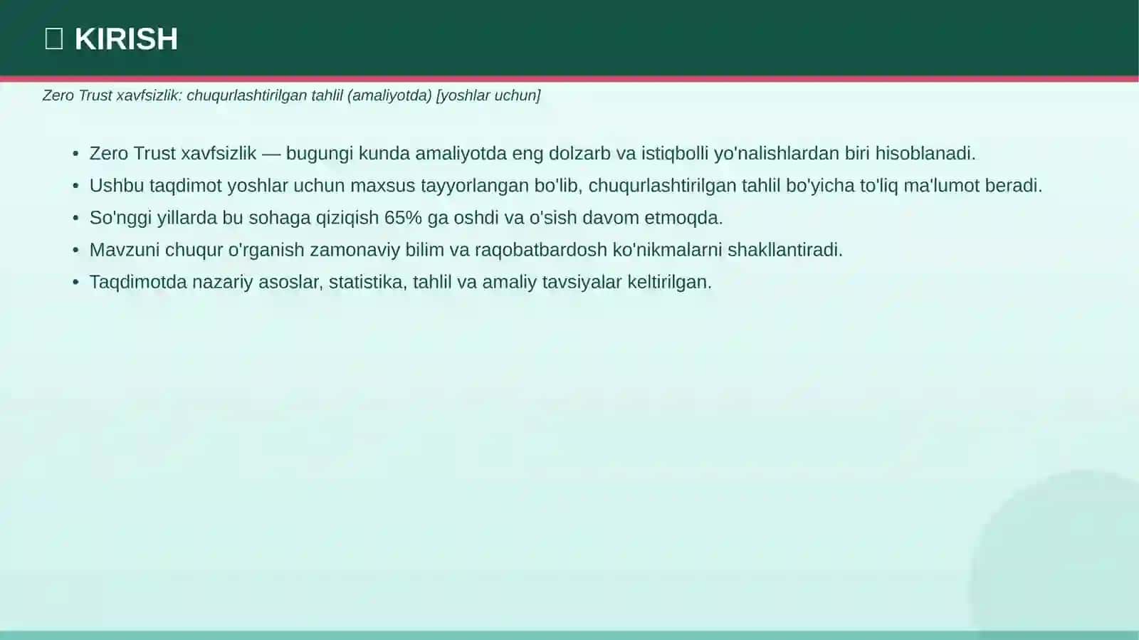 Zero Trust Xavfsizlik 3