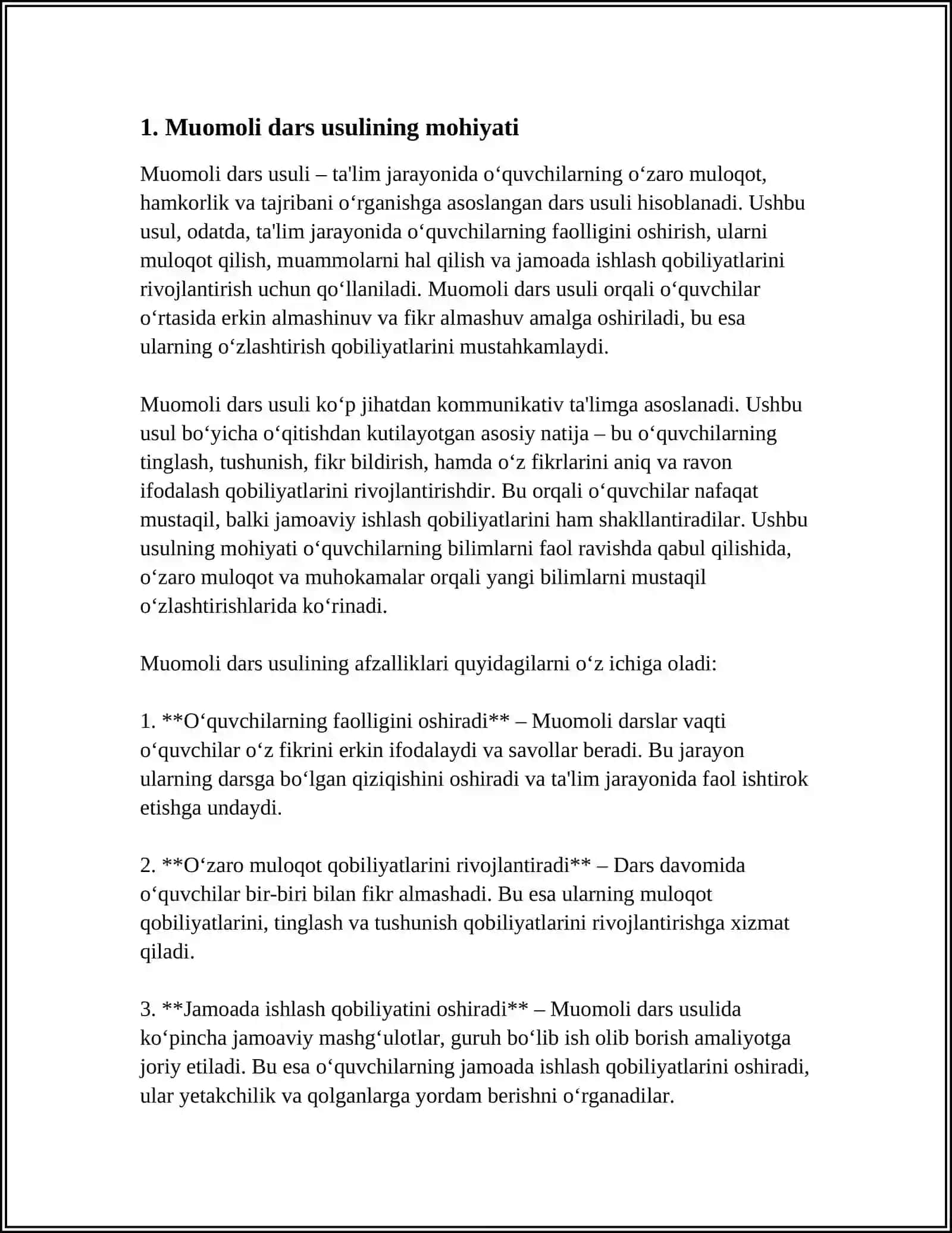 1-SINF MATEMATIKA DARSLARINI TASHKIL ETISHDA MUOMOLLI DARS USULIDAN FOYDALANISH METODIKASI 3