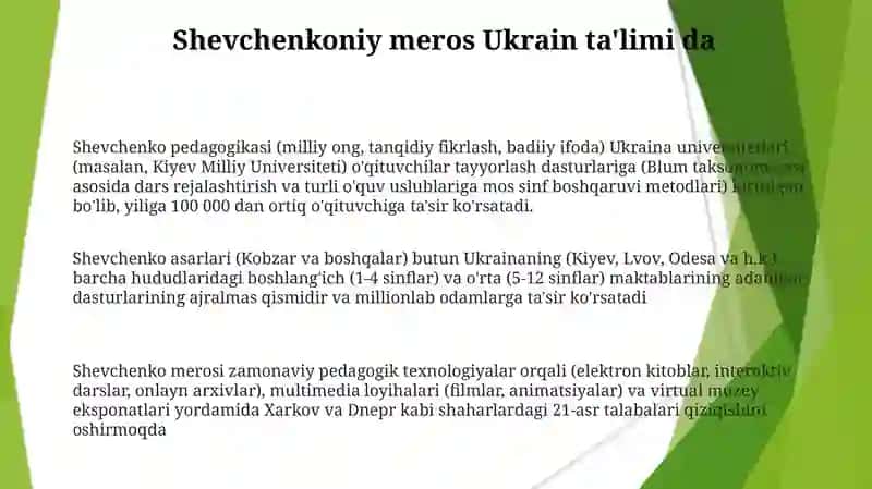 Shevchenko pedagogikasi 3