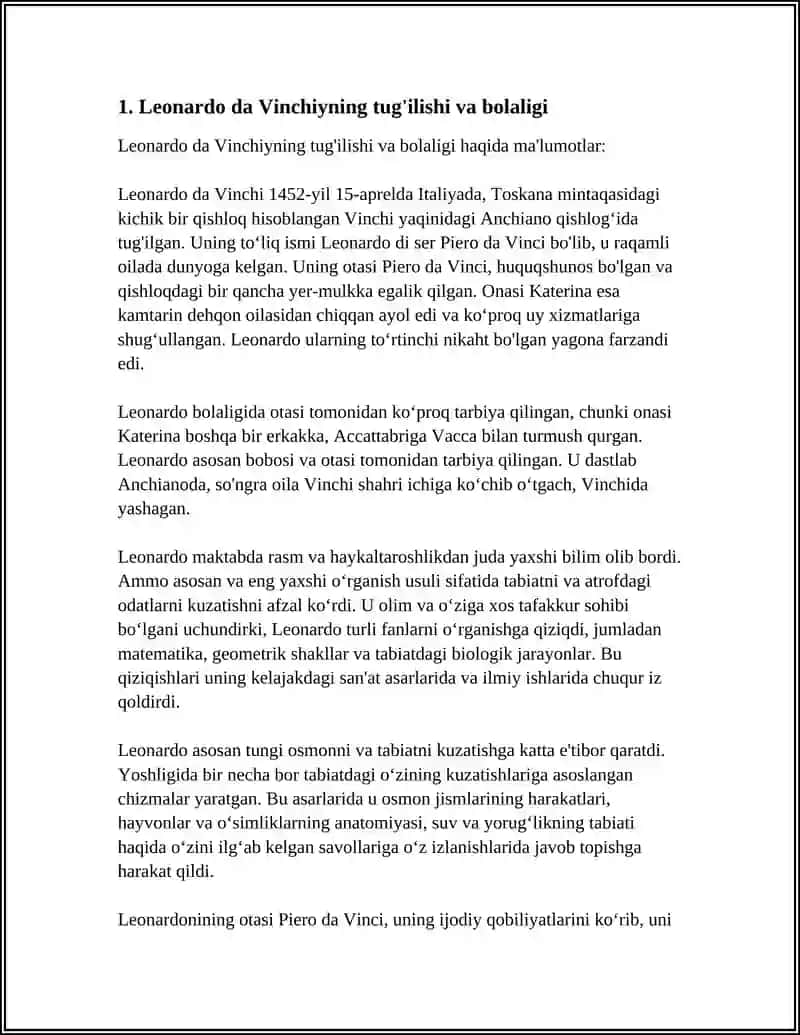 LEONARDO DA VINCHI HAYOTI VA IJODI 3