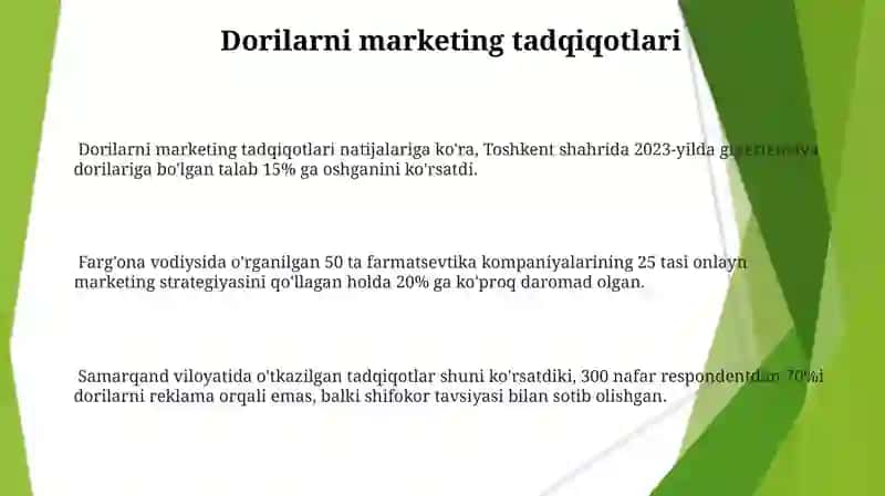 Farmasevtika marketingi va menejmenti modulining predmeti 3