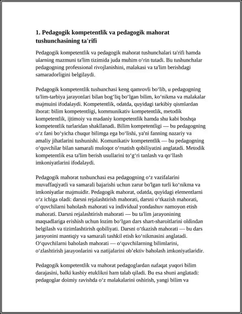 PEDAGOGIK KOMPETENTLIK VA PEDAGOGIK MAHORAT TUSHUNCHASI 3