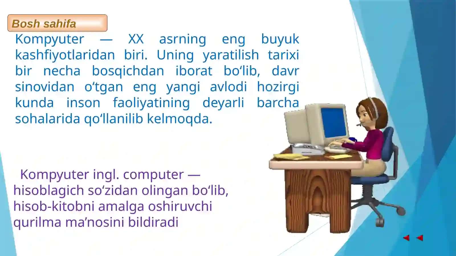 5-sinf Informatika fanidan Kompyuter va uning tuzilishi mavzusida ochiq dars ishlanmasi 3