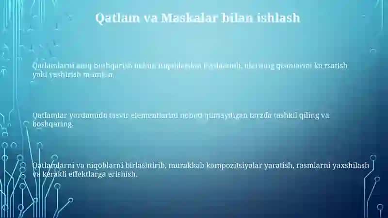 Grafik muharrirlar yordamida tasvirlar yaratish va ularni tahrirlash 3