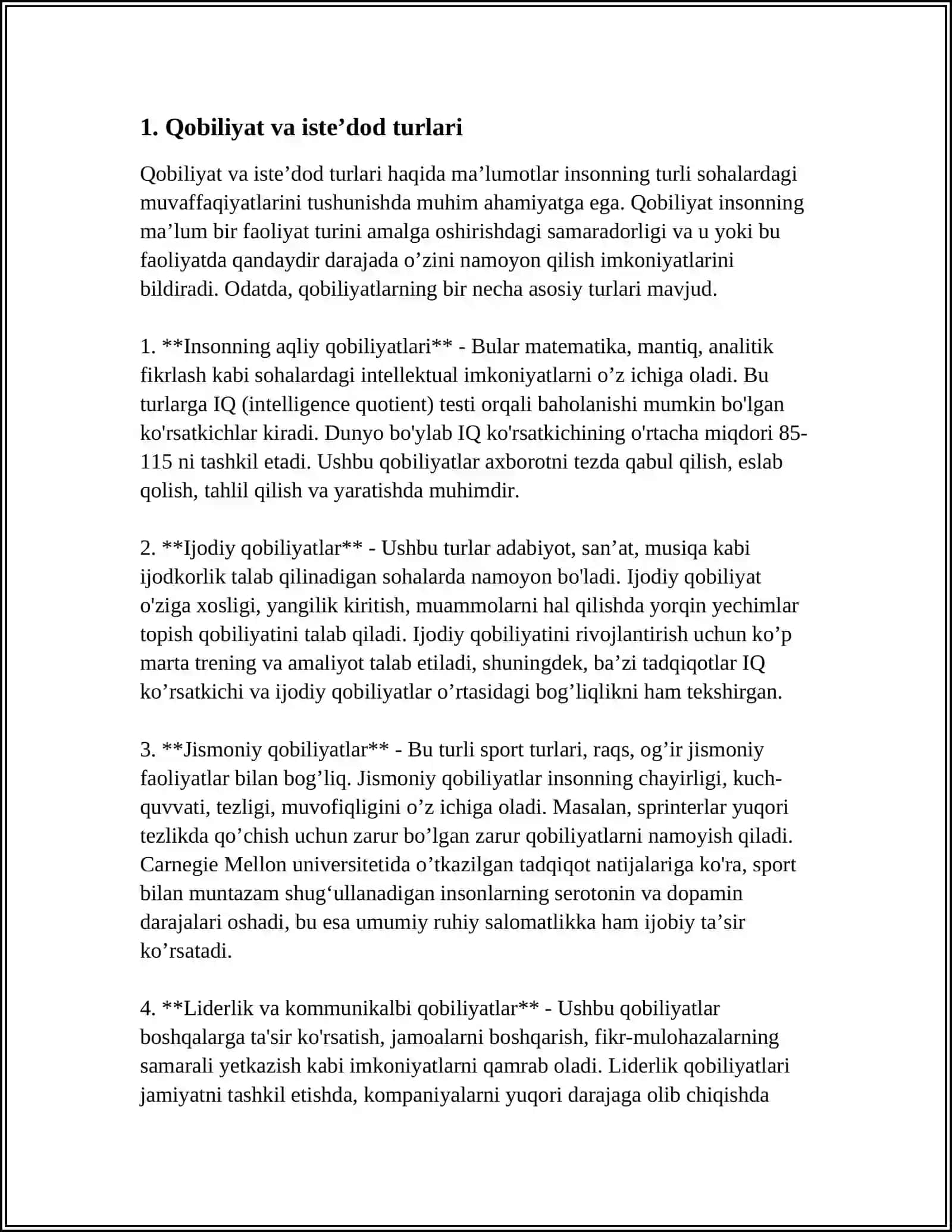 QOBILIYAT VA ISTE'DOT PSIXOGENETIKASI INTELLEKTNI PSIXOGENETIK TADQIQ ETISH 3
