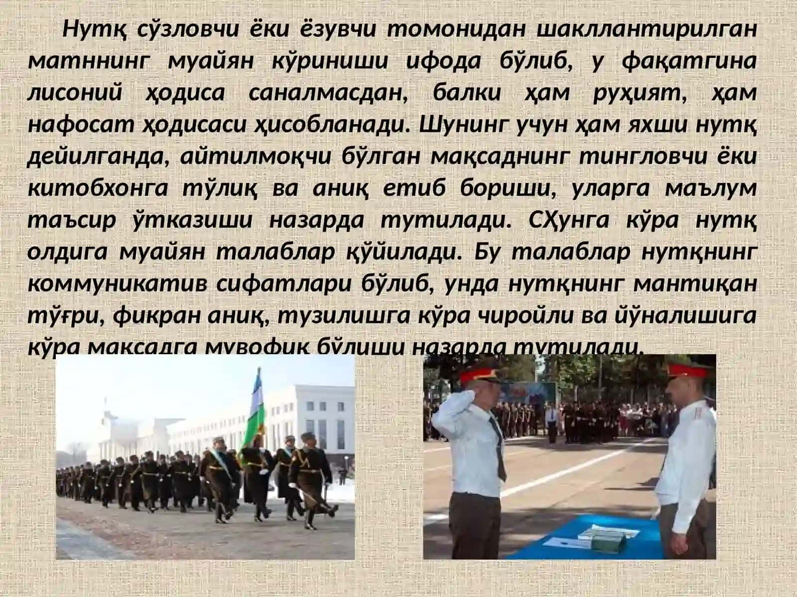 HARBIY NUTQMASALALARI 3