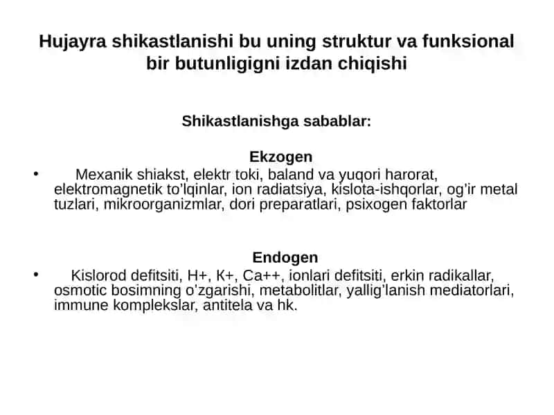 Hujayra Shikastlanishi 3