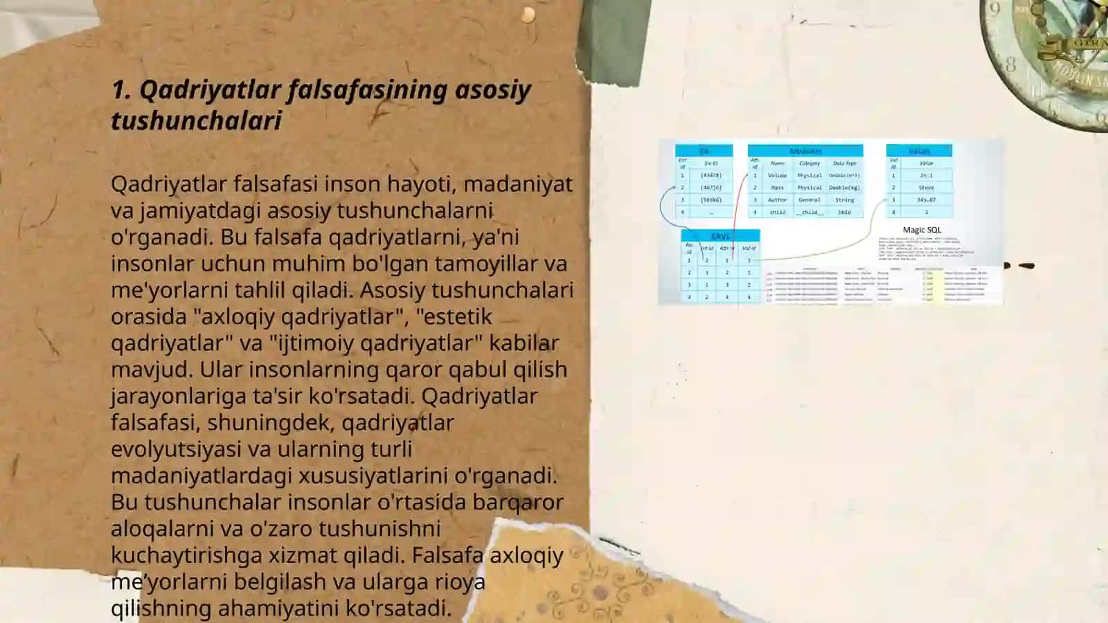 Qadriyatlar falsafasi, jamiyatda mavjud qadriyatlar va o'ziga xos jihatlari 3