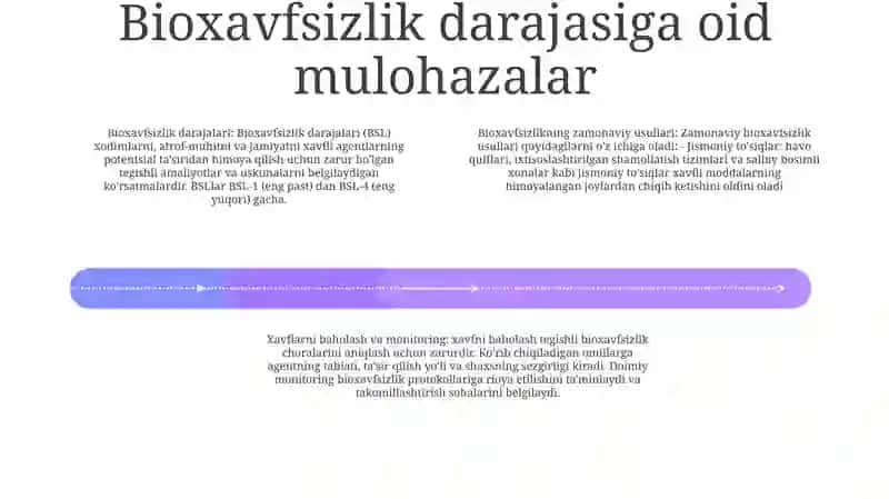 Biologik Xavfsizlikni TaʼMinlashda QoʻLlaniladigan Zamonaviy Usullar 3