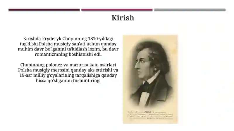 F. Shopen va Polyak musiqa san'ati 3