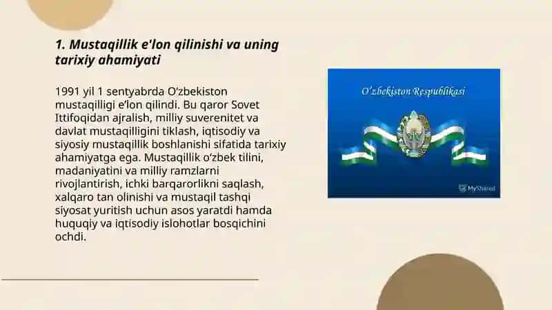 O‘zbekistonning o‘ziga xos istiqlol va tataqiyot yo‘li 3