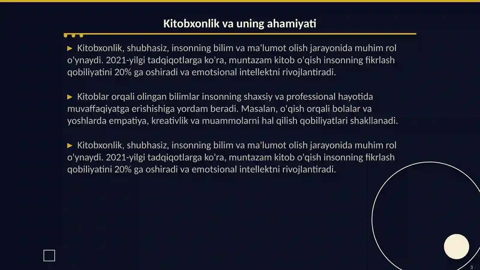 Kitobxonlikni targʻib qilish 3