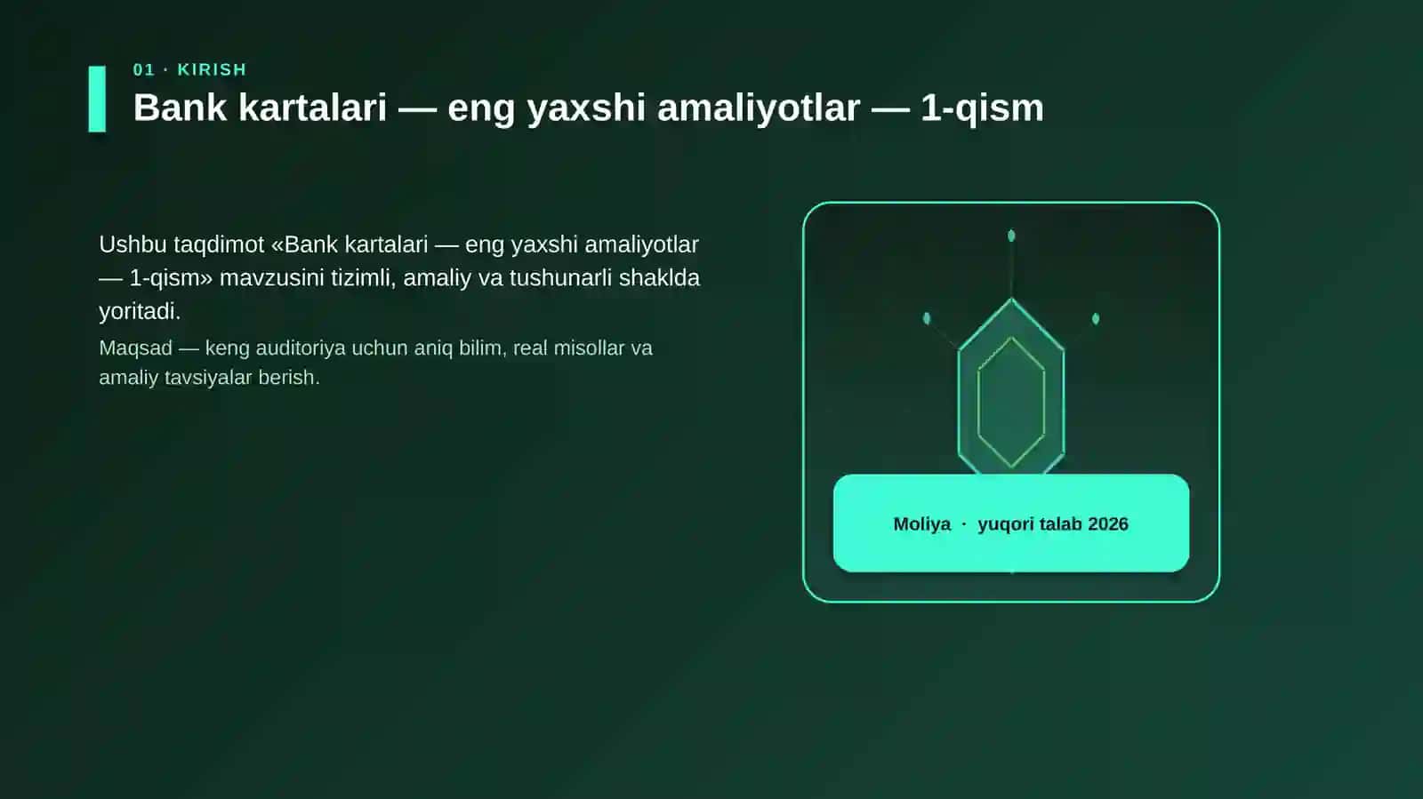 Bank kartalari — eng yaxshi amaliyotlar — 1-qism 3