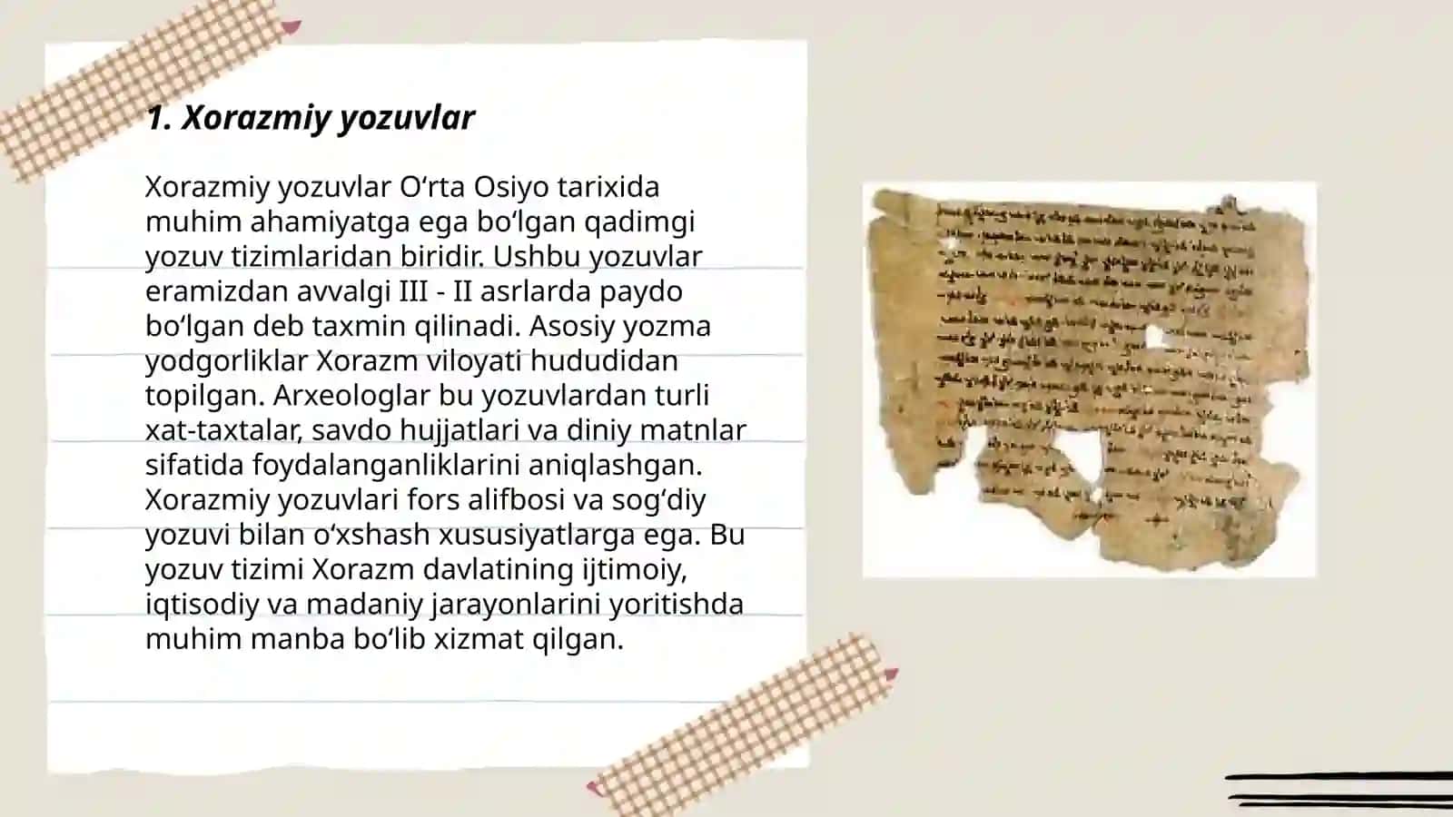 Xorazmiy yozuvlar 3