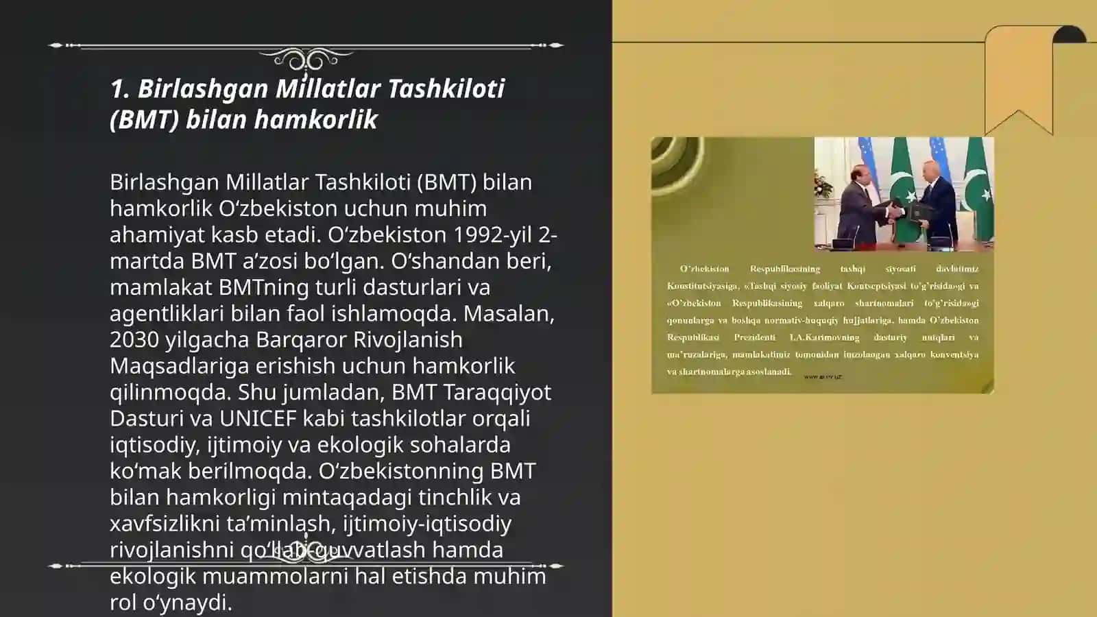 Ózbekistonning xalqaro tashkilotlar bilan hamkorlik aloqalari 3