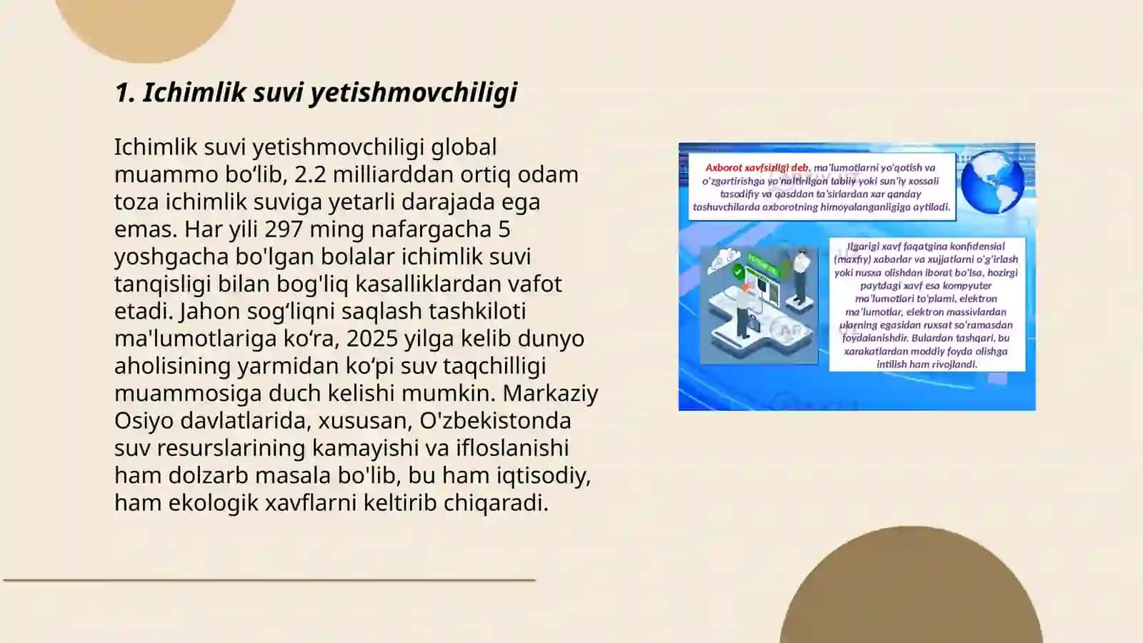 Ichimlik suvi yetishmovchiligi 3