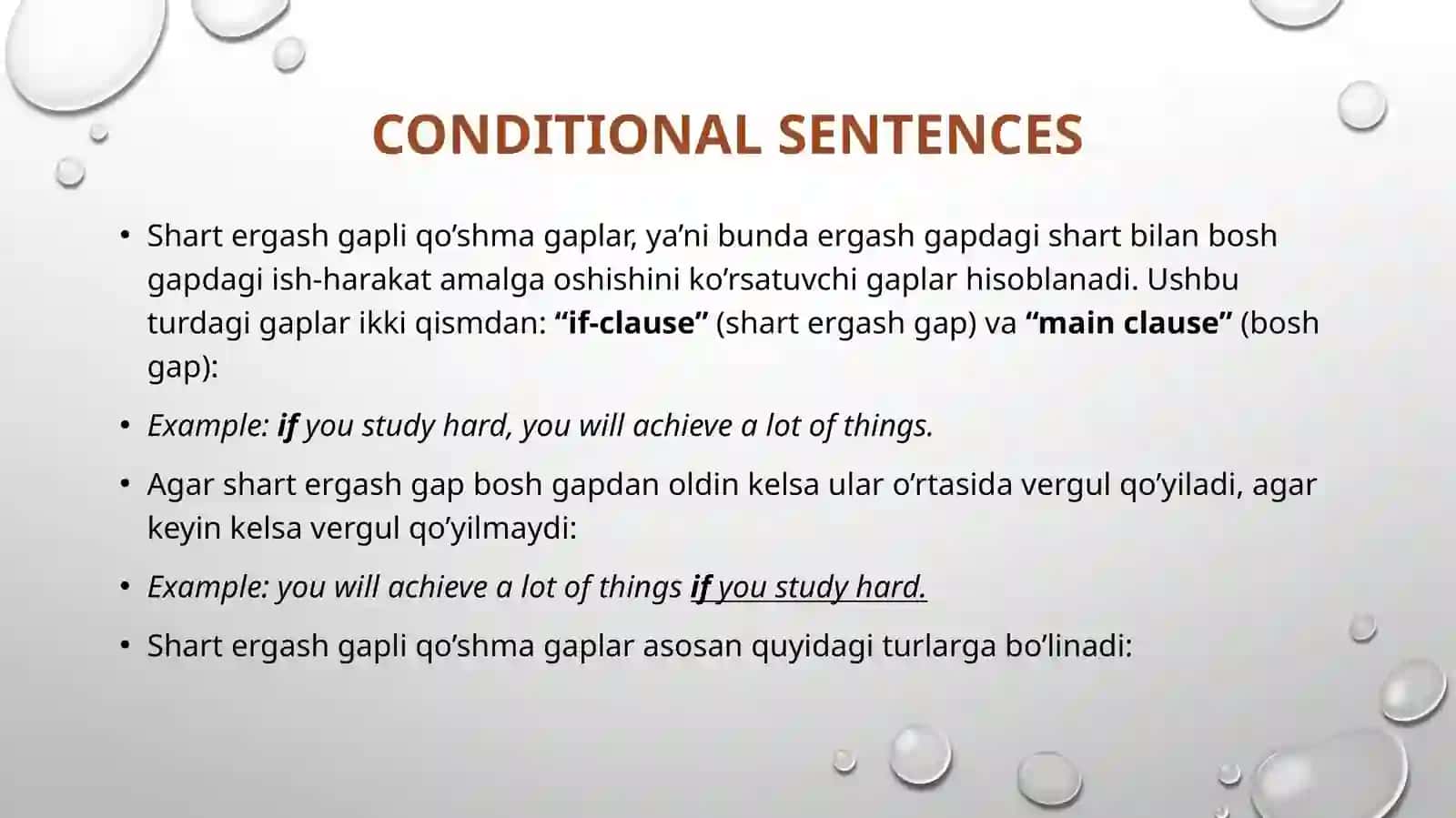 CONDITIONALS 3