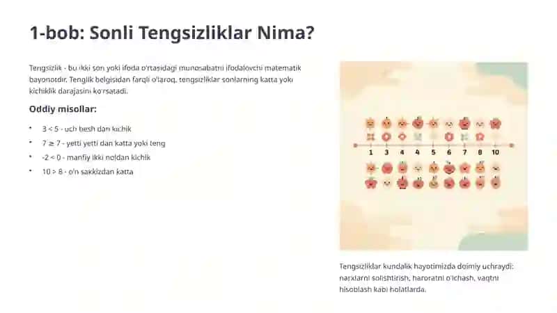 Sonli tengsizliklarning asosiy xossalari 3