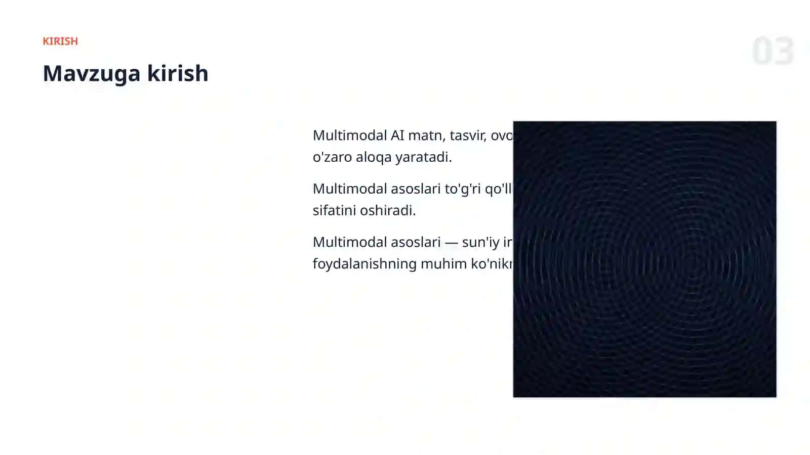 Multimodal asoslari 3
