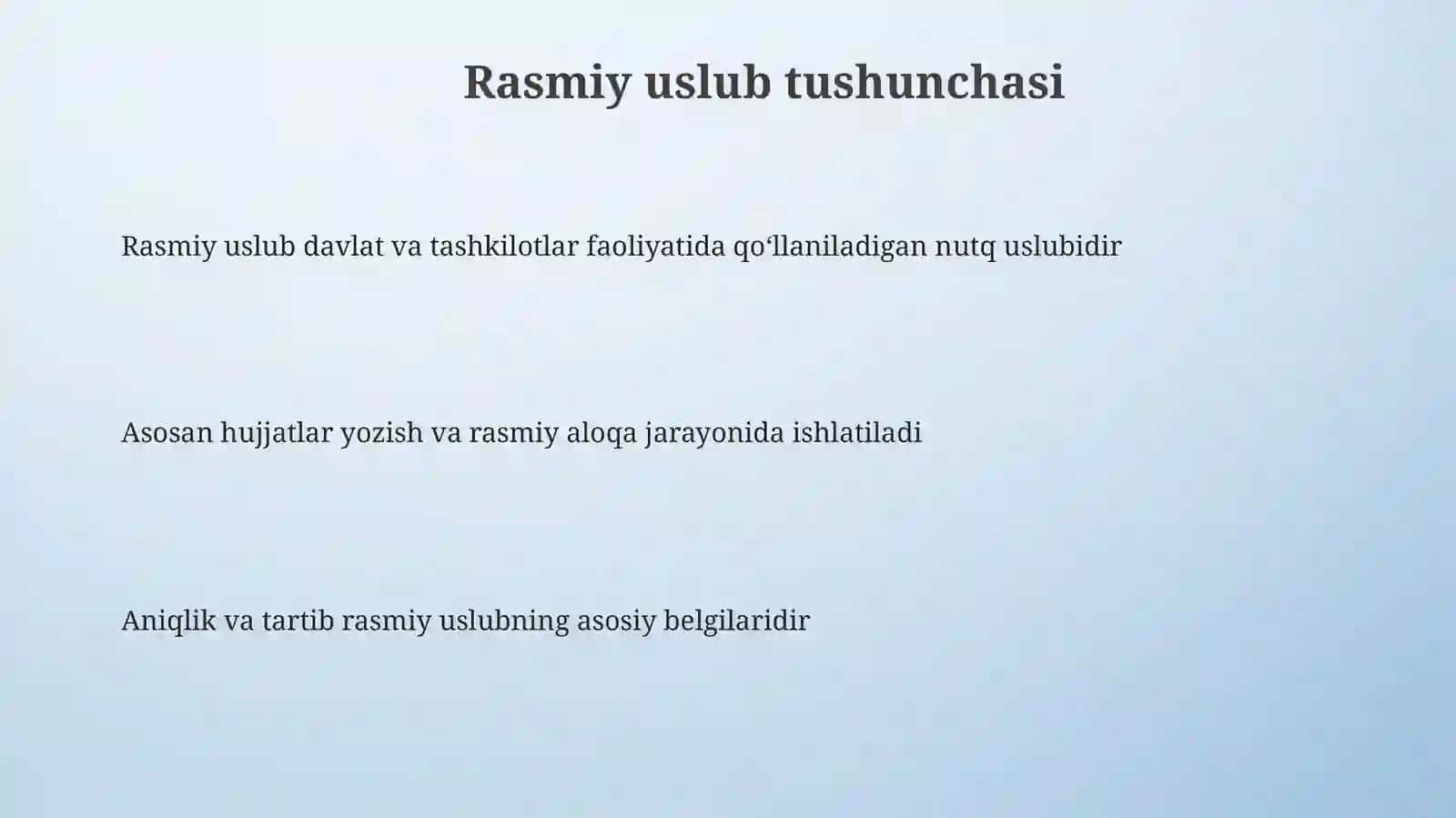 Rasmiy uslubning umumiy hususiyatlari 3