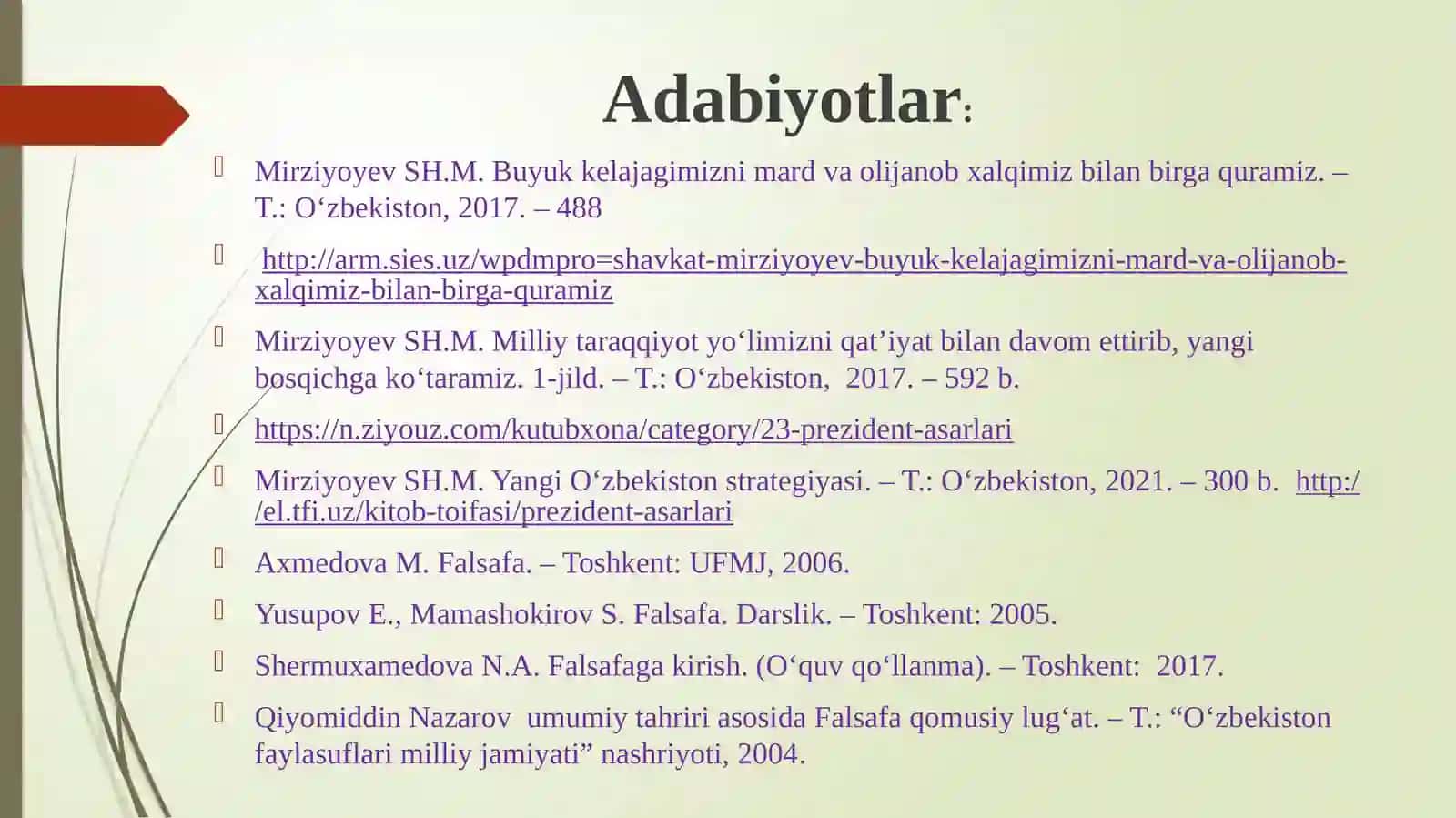 Falsafada ong muammosi. Bilish nazariyasi va yo'nalishlari. Falsafaning metod, qonun va kategoriyalari. Jamiyat va tarix falsafasi. Qadriyatlar. Falsafiy antropologiya (Inson falsafasi) 3
