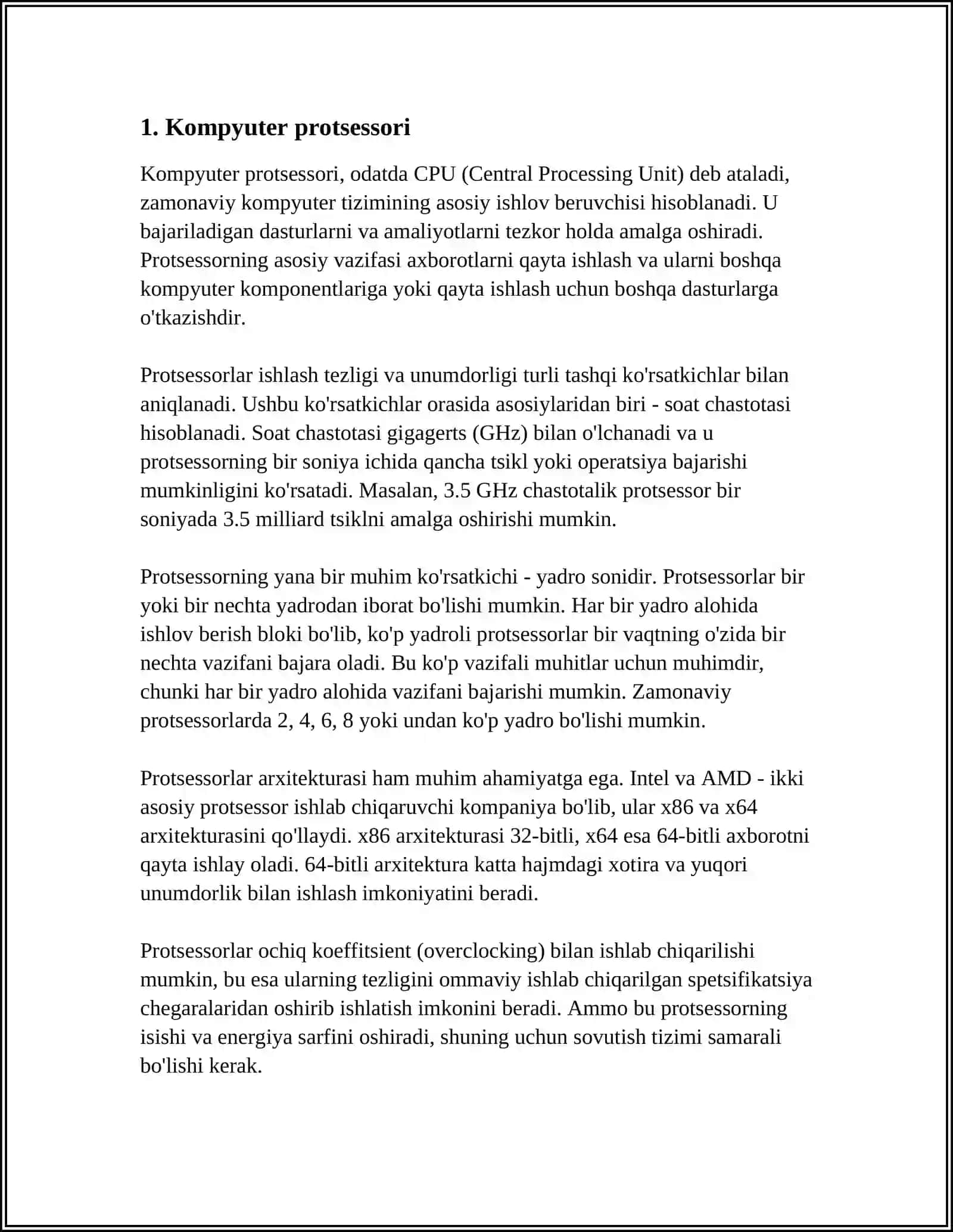 Kompyuter protsessori 3