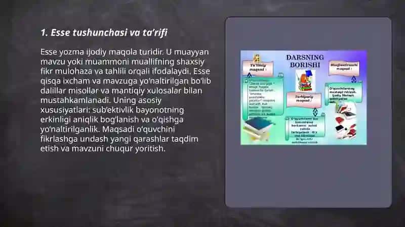 Esse haqida tushuncha 3