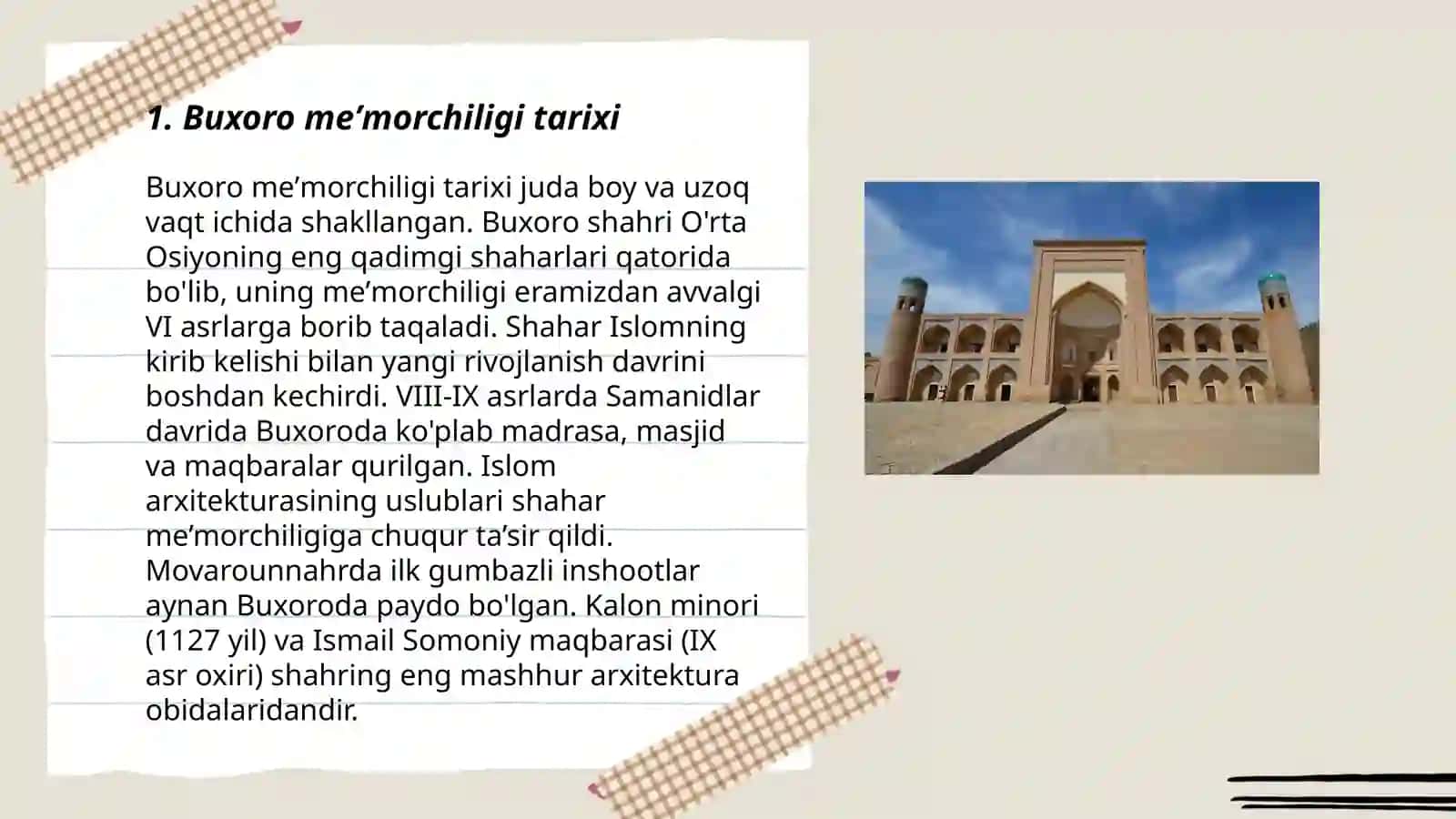 Buxoro davlat badiiy meʼmorchilik muzey qoʻriqxonasi 3