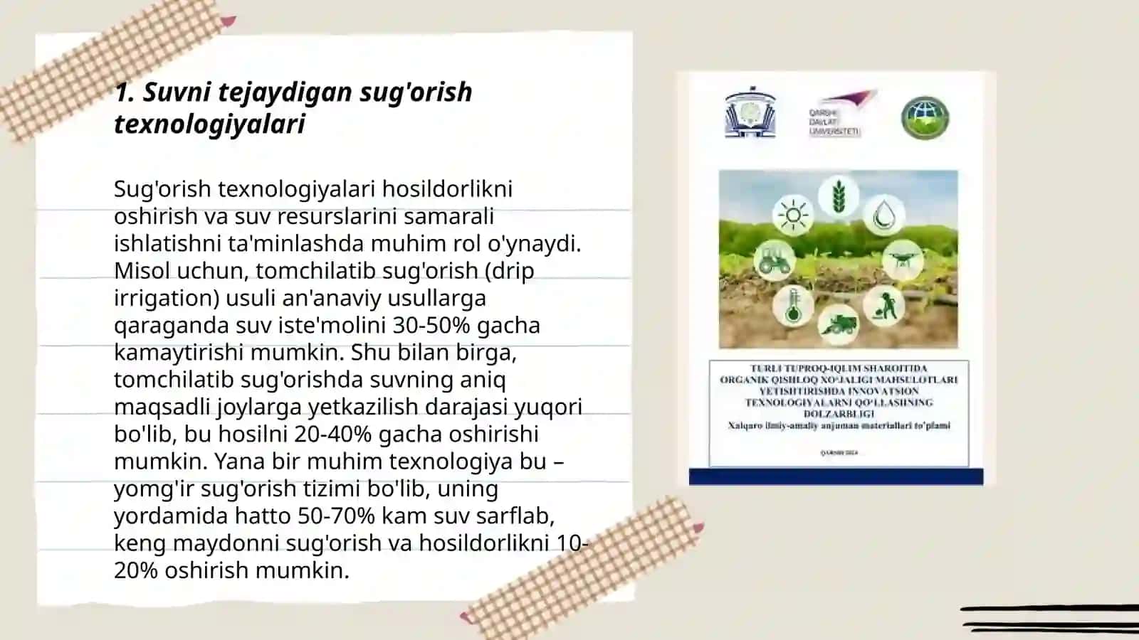 Dehqonchilikda resurstejamkor innovatsion texnologiyalar 3