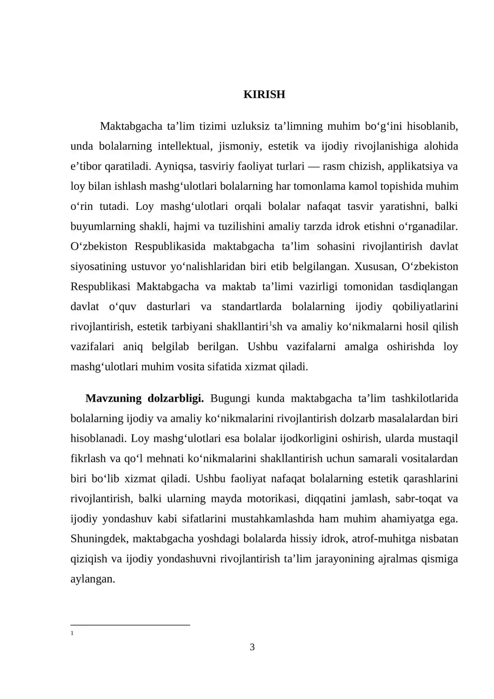 MAKTABGACHA TA’LIM TASHKILOTLARIDA LOY MASHG‘ULOTLARI. 3