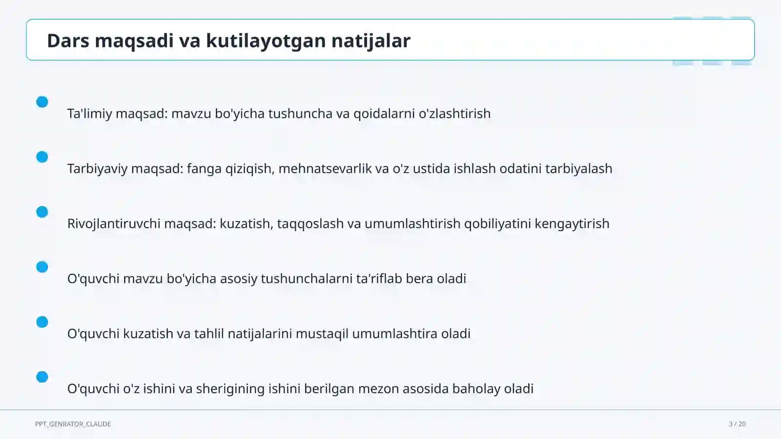 Algoritmlarning turlari: chiziqli, tarmoqlanuvchi, takrorlanuvchi (8-sinf) 3