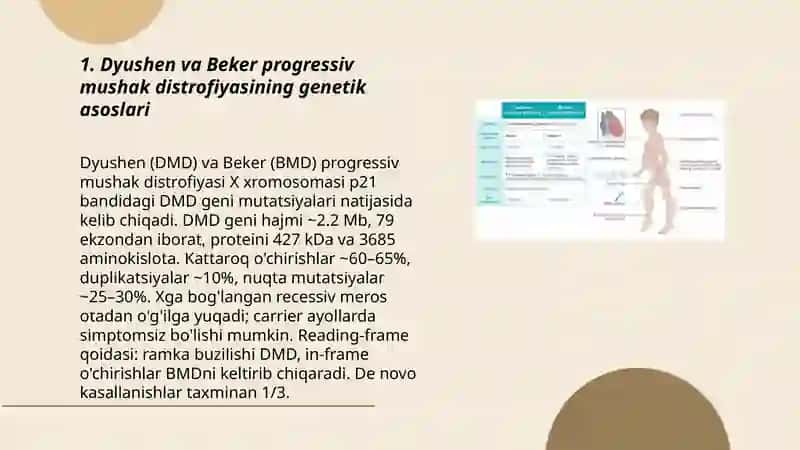 Nerv-mushak tizimining irsiy kasalliklari. Dyushen-Bekerning progressiv mushak distrofiyasi 3