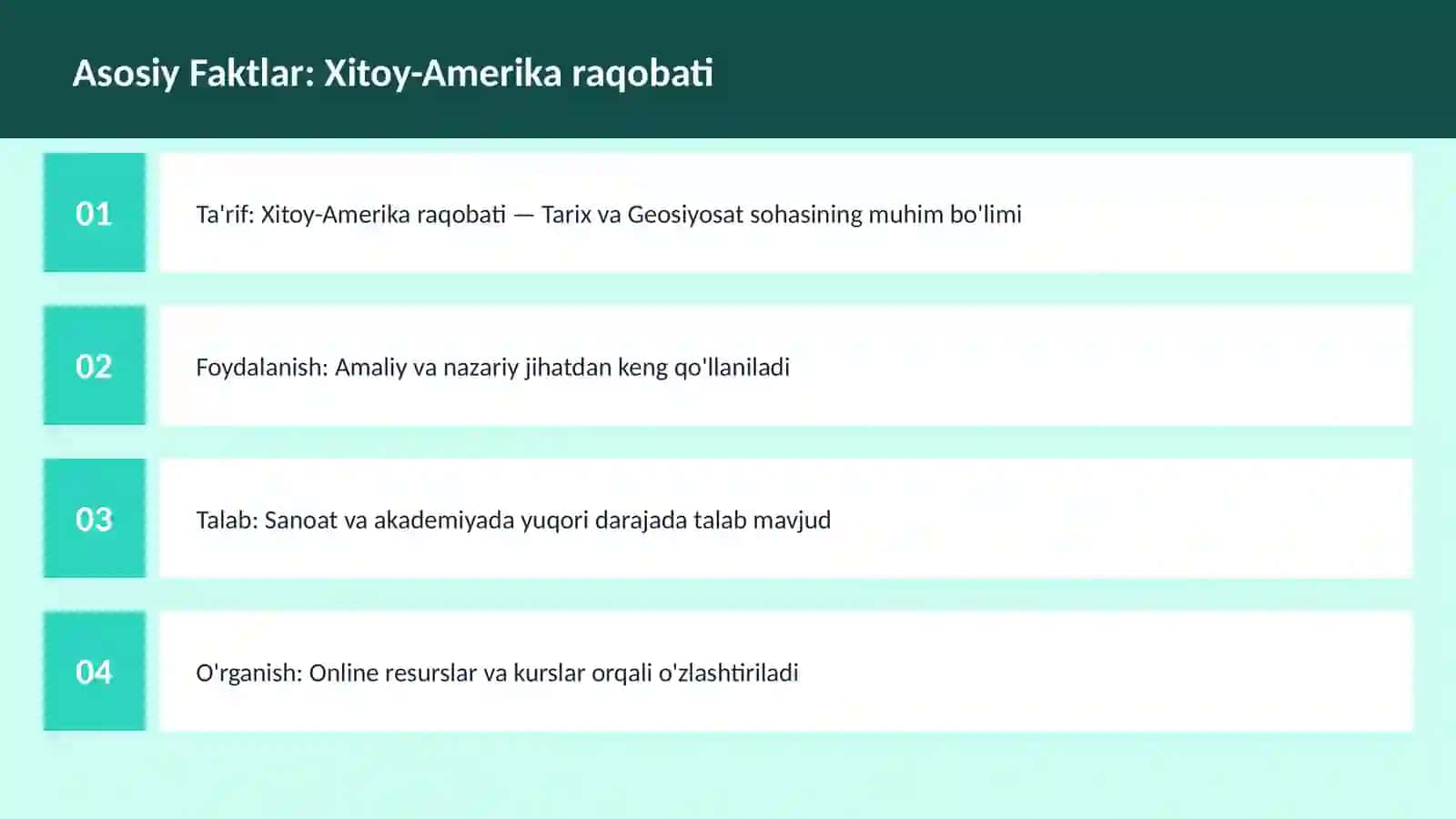 Xitoy-Amerika raqobati 3