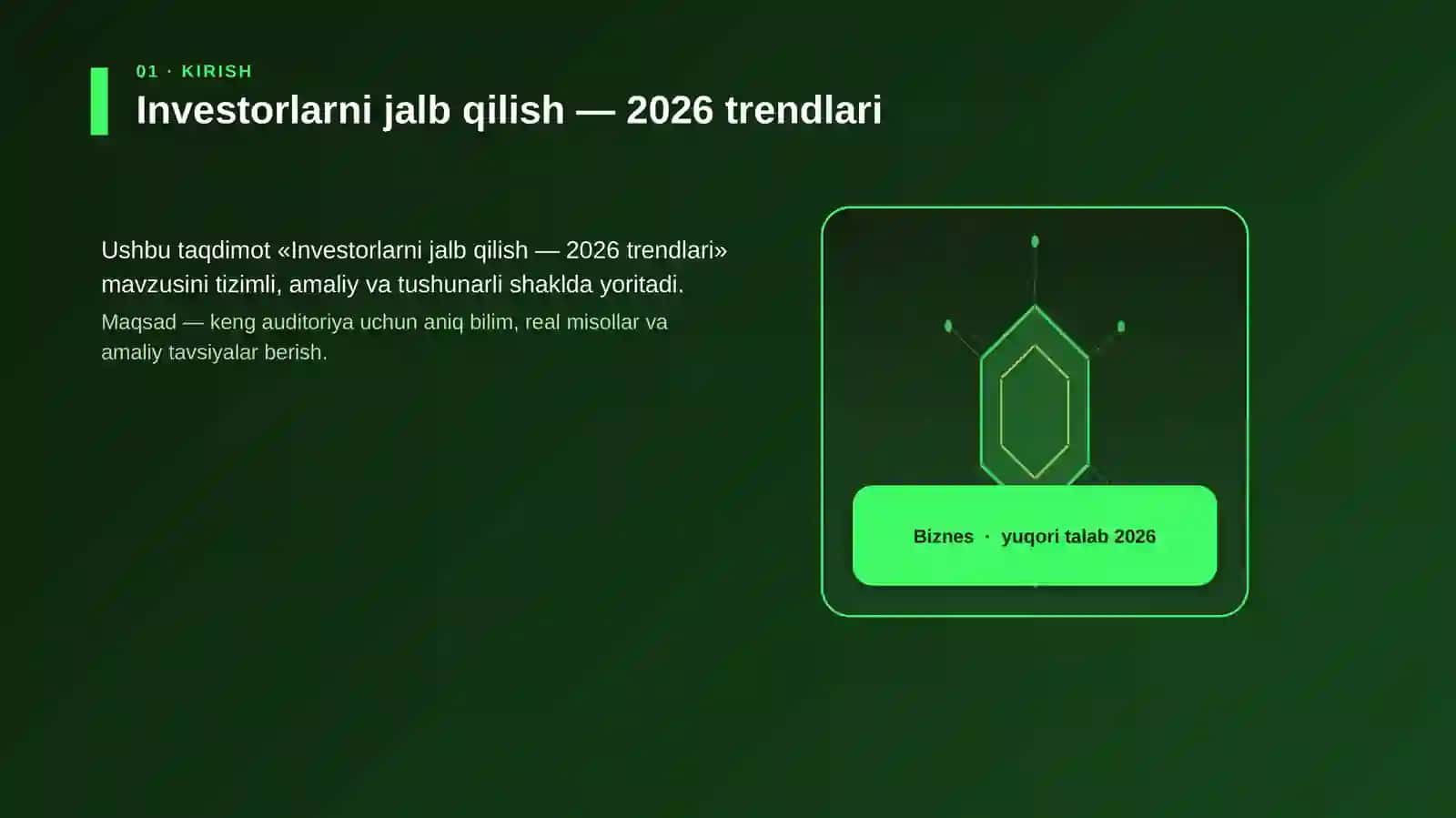 Investorlarni jalb qilish — 2026 trendlari 3