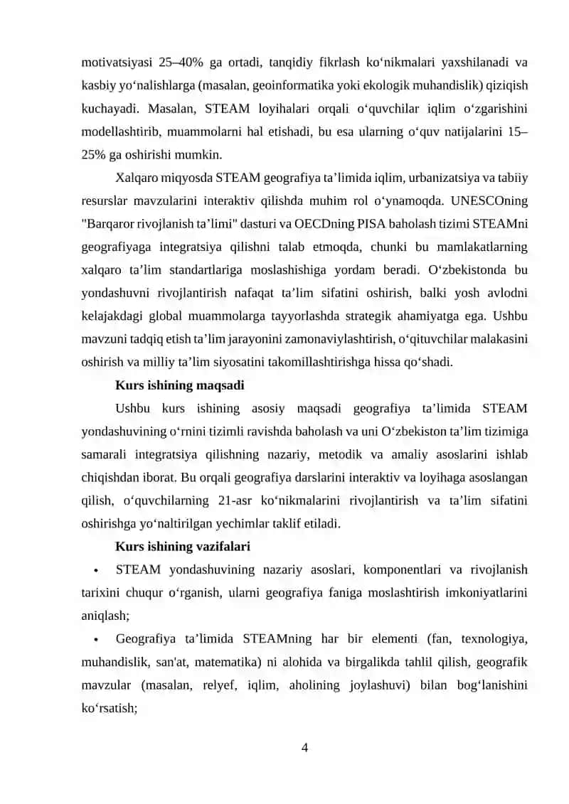 Geografiya ta’limida STEAM yondashuvining o‘rni va uni integratsiya qilish metodikasi 3