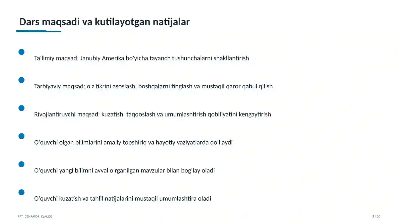 Janubiy Amerika (7-sinf) 3