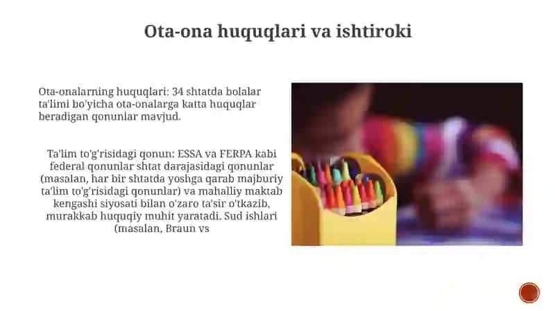 Davlat ta'lim standartlari. Ta'lim to'g'risidagi qonun 3