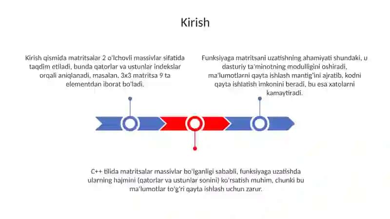 Matritsalarni funksiya parametrlari sifatida qoʻllanilishi 3