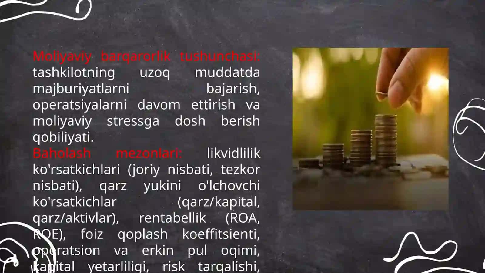 Moliyaviy barqarorlikni baholash va taxlil usullari 3