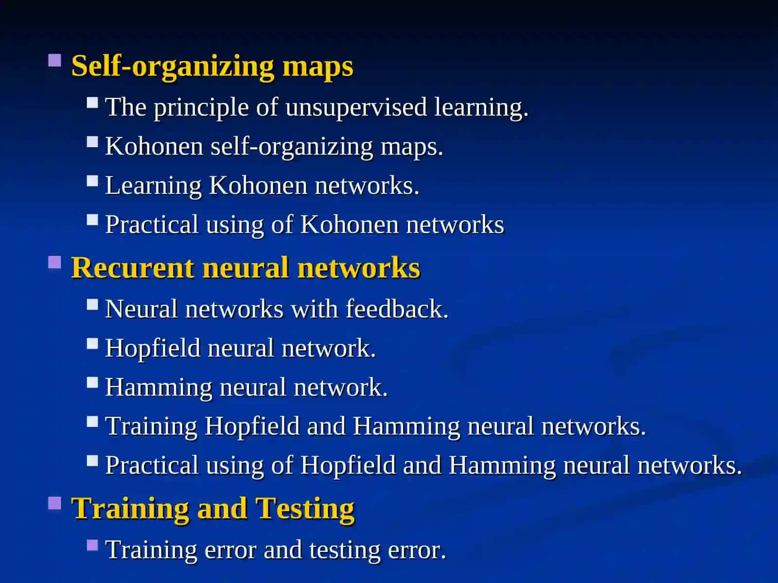 NEURAL NETWORKS 3