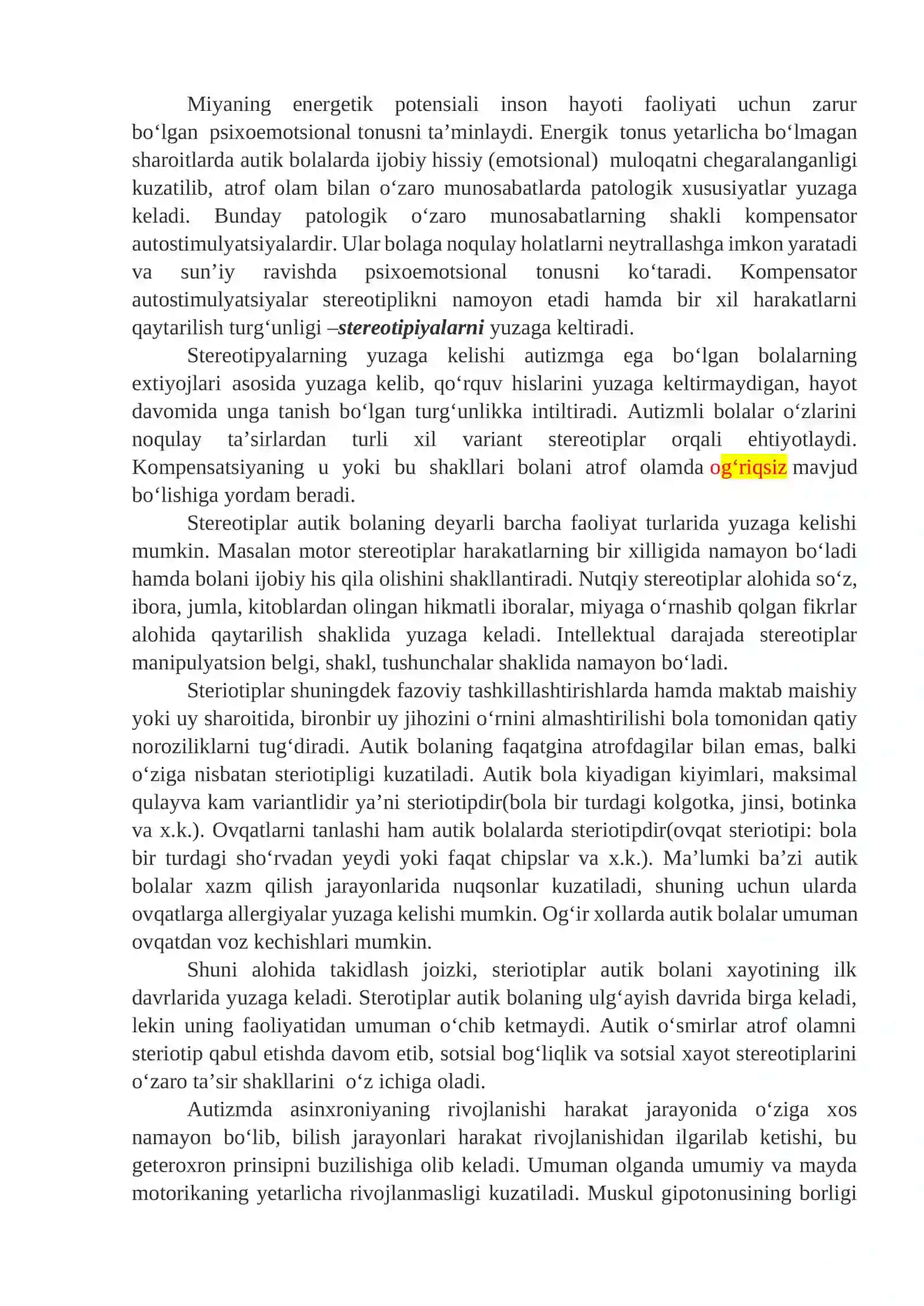 Autizmga ega bolalarga umumiy tavsif 3